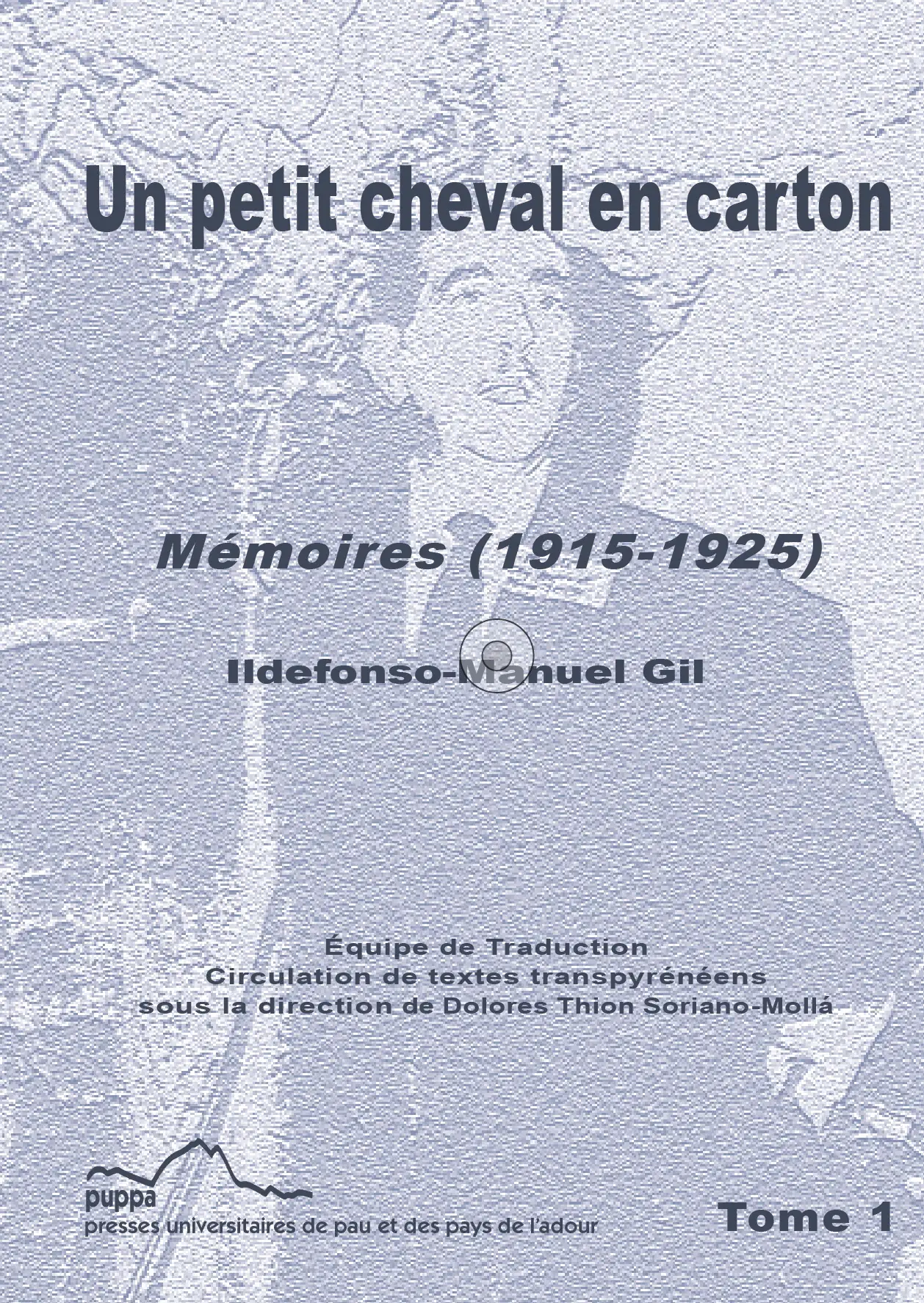 Couverture de l'ouvrage. Une photographie de l'auteur en bichormie blanc et bleu.