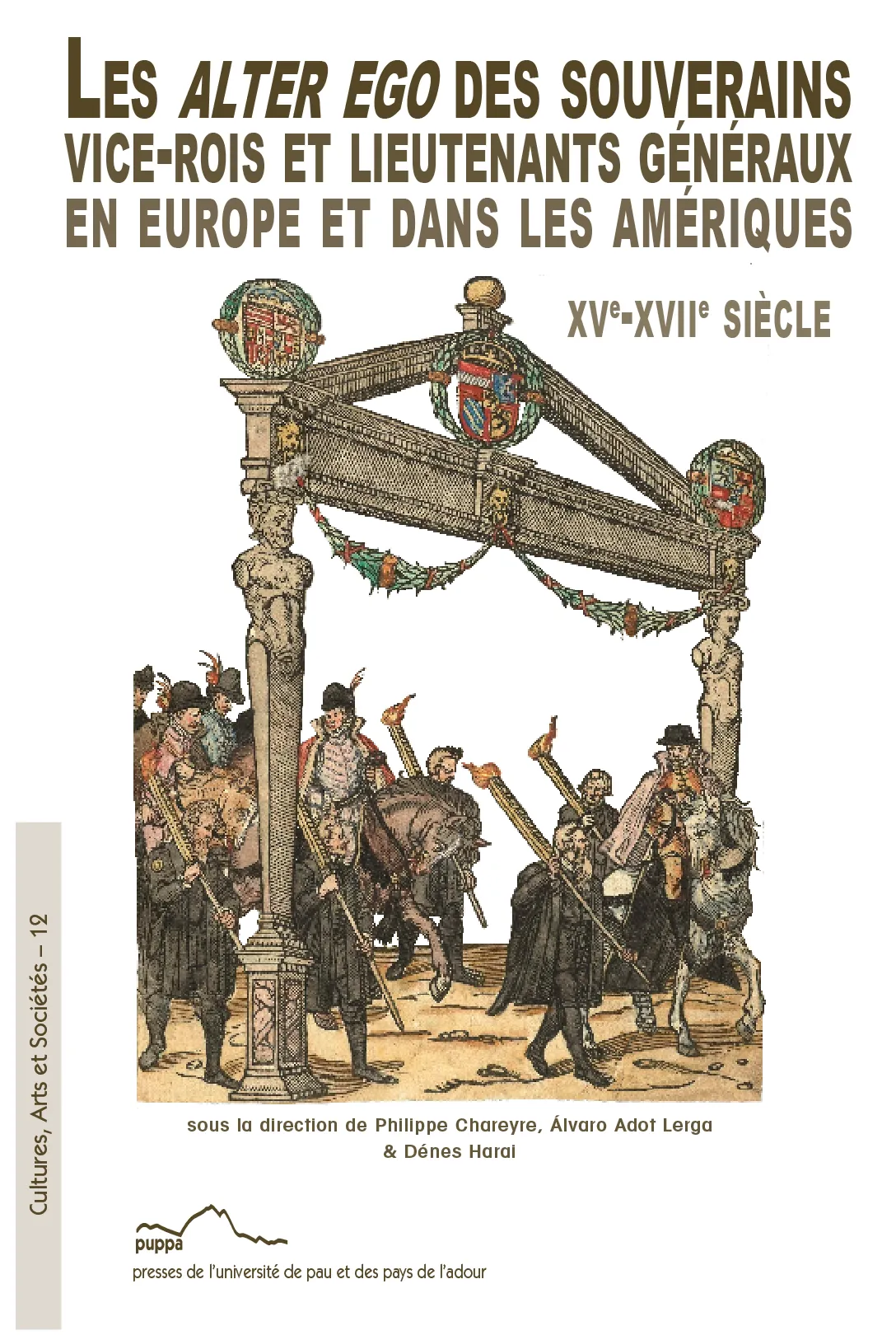 La couverture est ornée d'une gravure de Christophe Plantin réalisée en 1579. Son nom : "Entrée de l'archiduc Matthias, gouverneur général des Pays-Bas, et de Guillaume d'Orange à Bruxelles le 18 janvier 1578" fourni l'identité des individus qui entrent en scène sous une arche.