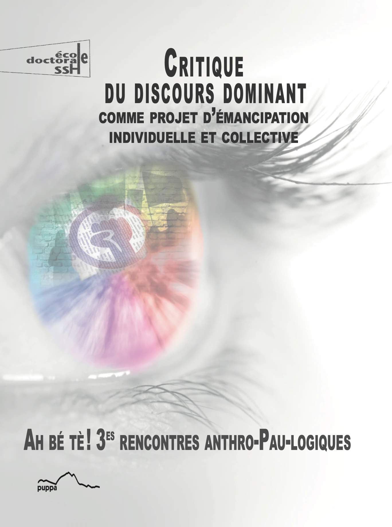 Couverture ornée d'un oeil en gros plan refletant dans celui-ci une foule en mouvement en manifestation