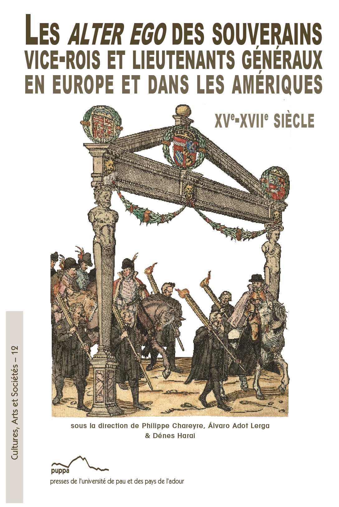 La couverture est ornée d'une gravure de Christophe Plantin réalisée en 1579. Son nom : "Entrée de l'archiduc Matthias, gouverneur général des Pays-Bas, et de Guillaume d'Orange à Bruxelles le 18 janvier 1578" fourni l'identité des individus qui entrent en scène sous une arche.