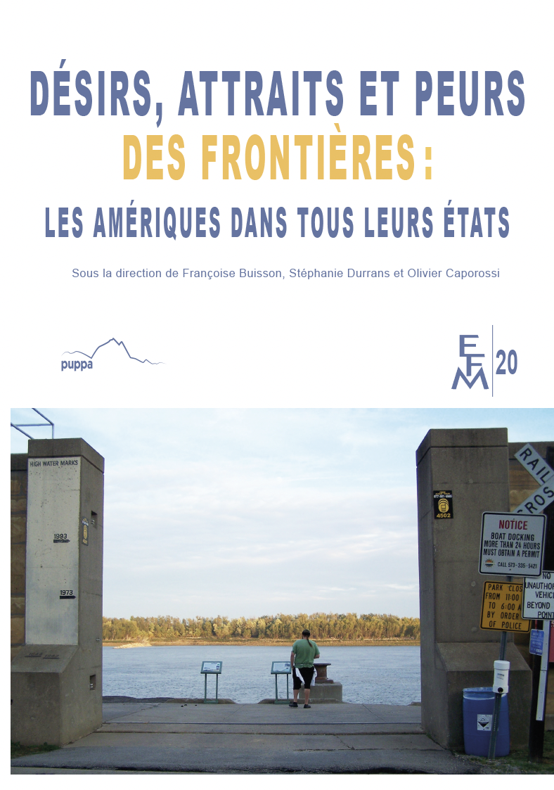 La couverture est une photographie prise en octobre 2012, par Françoise Buisson, directrice de l'ouvrage. Nommée "River wall in Cape Girardeau" elle représente un quai près d'une étendu d'eau au Missouri.