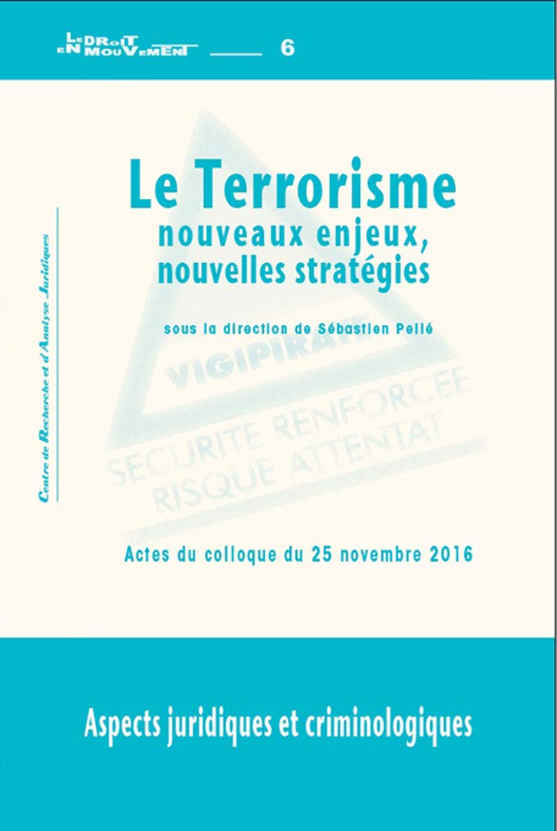 La couverture est ornée d'un carré blanc sur fond bleu. Sur le carré blanc le titre ainsi qu'une représentation du logo triangulaire du plan vigipirate.