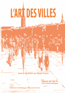 La couverture est initialement une affiche réalisée pour le colloque universitaire de l'université de Bordeaux Montaigne. Elle est réalisée à partir d'une photographie du miroir d'eau bondé de monde.