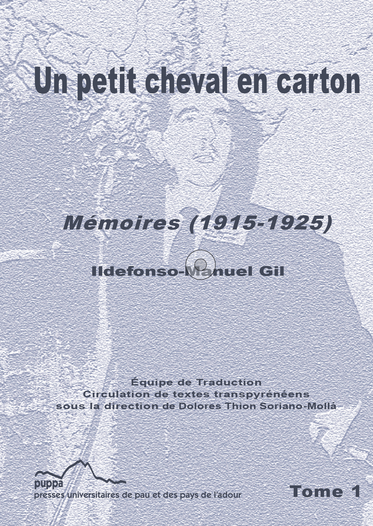 Couverture de l'ouvrage. Une photographie de l'auteur en bichormie blanc et bleu.